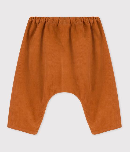 Pantalon bébé en velours côtelé marron ECUREUIL