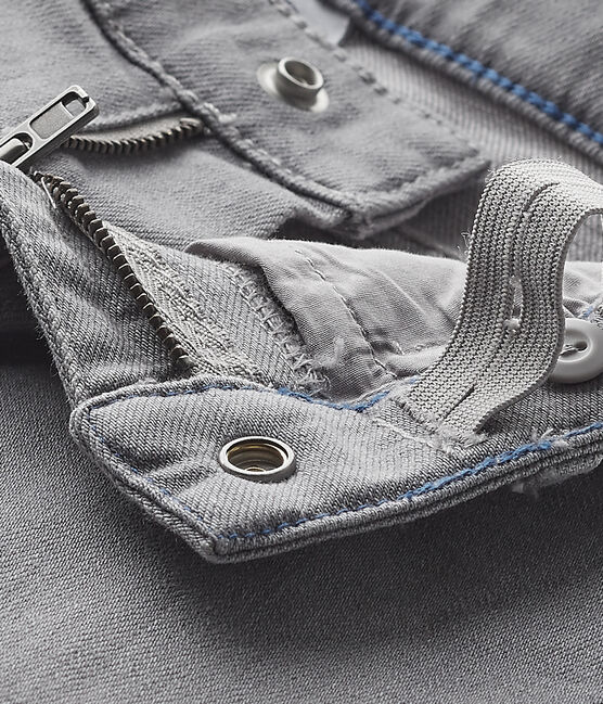 Slim' meisjesjeans in stretchstof grijs Gris