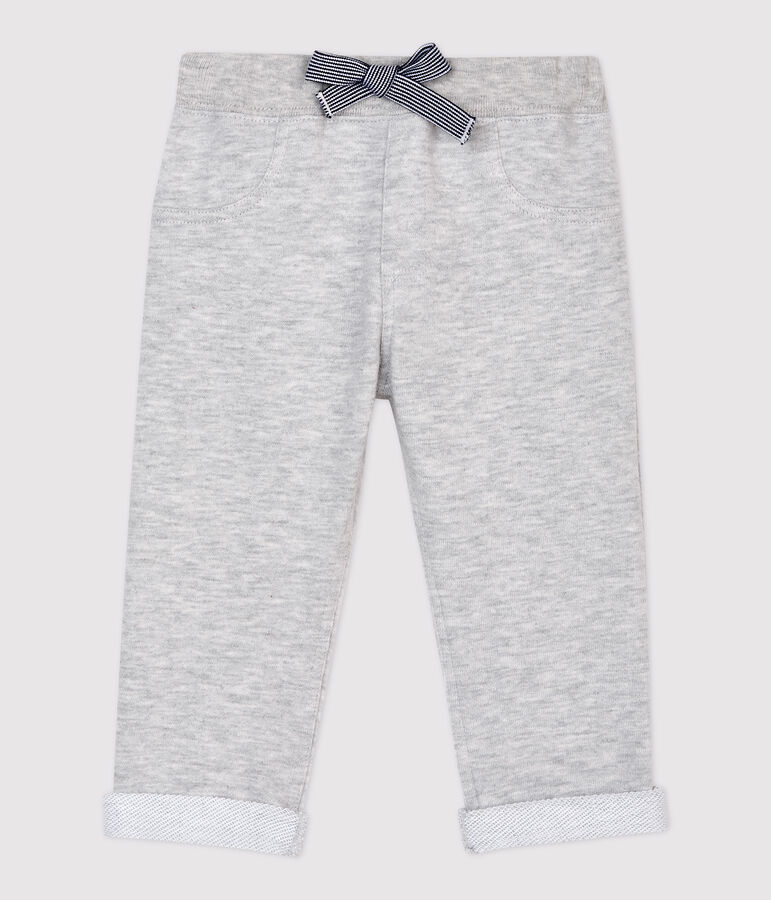 Molton broek voor baby's. grijs