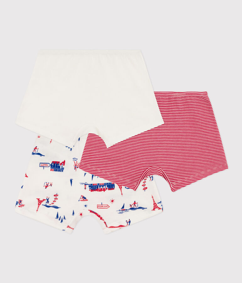 Lot de 3 shorties Paris en coton petite fille multicouleur