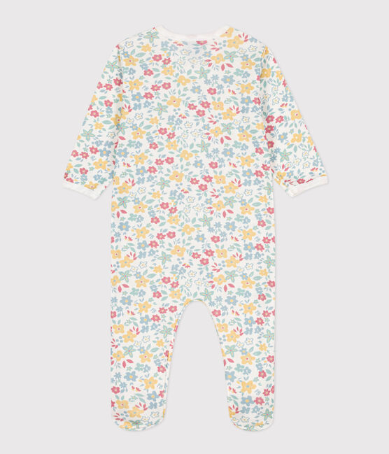 Dors-bien fleurs en coton blanc MARSHMALLOW/blanc MULTICO