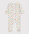 Dors-bien fleurs en coton blanc MARSHMALLOW/blanc MULTICO