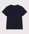 Le Droit, effen katoenen T-shirt voor dames blauw SMOKING