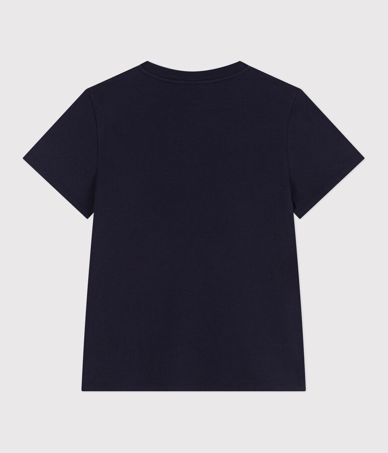 Le Droit, effen katoenen T-shirt voor dames blauw SMOKING