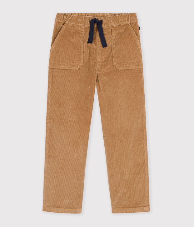 Fluwelen rechte broek voor kinderen LATTE