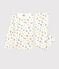 Pyjama fleurs petite fille en coton blanc MARSHMALLOW/blanc MULTICO