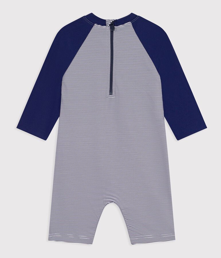 Babypakje met uv-bescherming blauw/wit