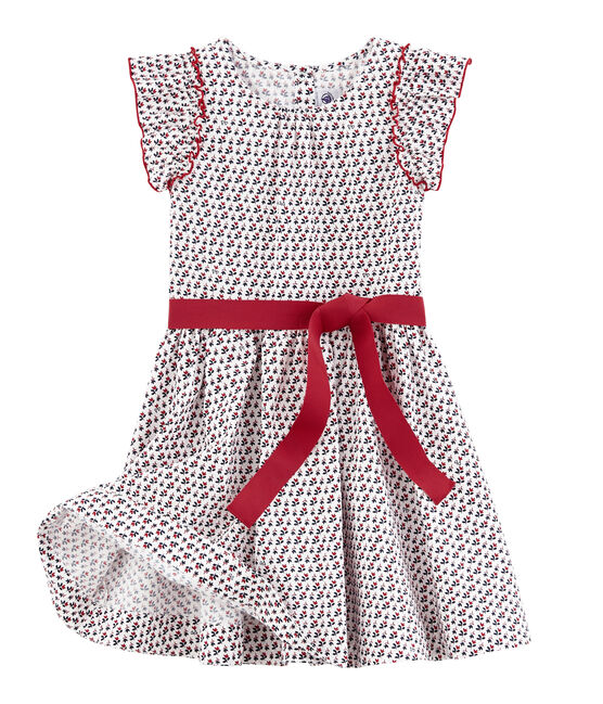 Robe enfant fille blanc MARSHMALLOW/blanc MULTICO