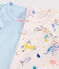 Set met 2 T-shirts korte mouwen meisjes met dieren en yoga variante 1