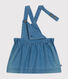 Jurk zonder mouwen van licht denim voor baby's