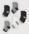 Lot de 5 paires de chaussettes essentielles bébé garçon gris CITY CHINE