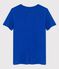T-shirt voor dames in linnen, L'ICONIQUE blauw DELFT
