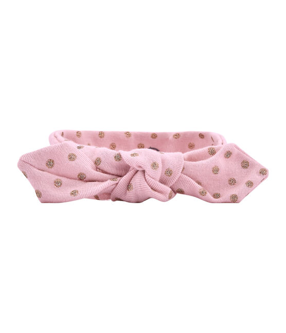 Haarband met stippen roze JOLI/geel DORE