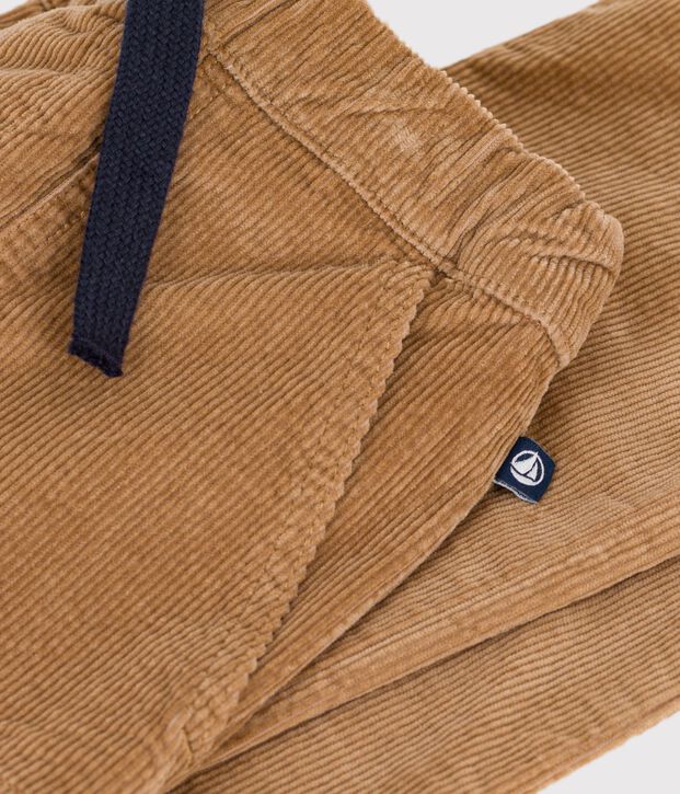 Fluwelen rechte broek voor kinderen LATTE