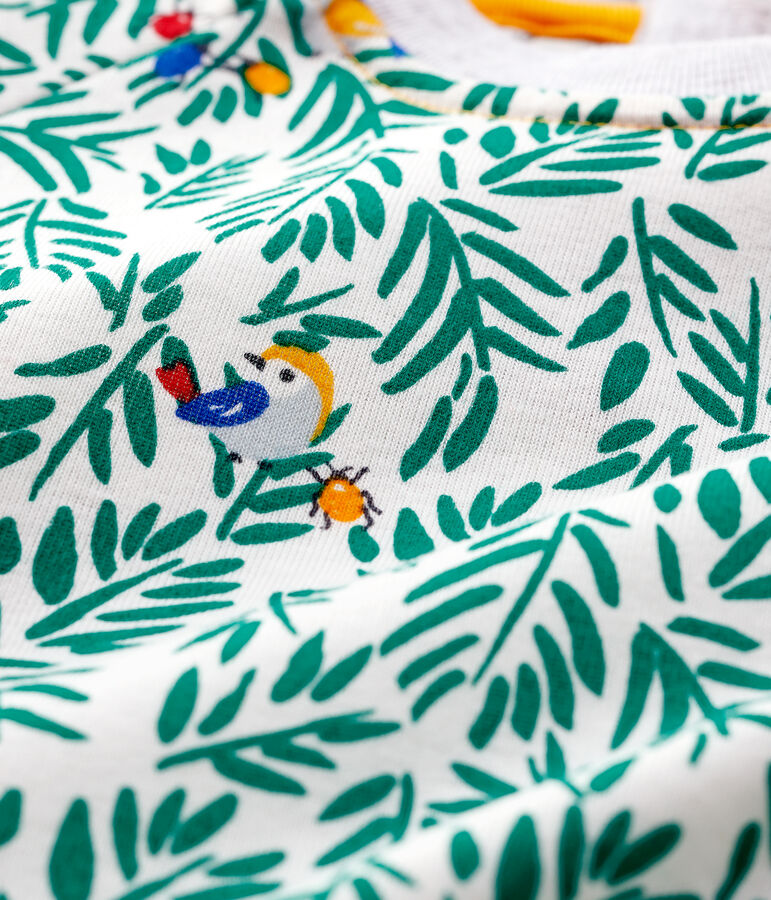 Sweatshirt met print voor babyjongens wit MARSHMALLOW/wit MULTICO