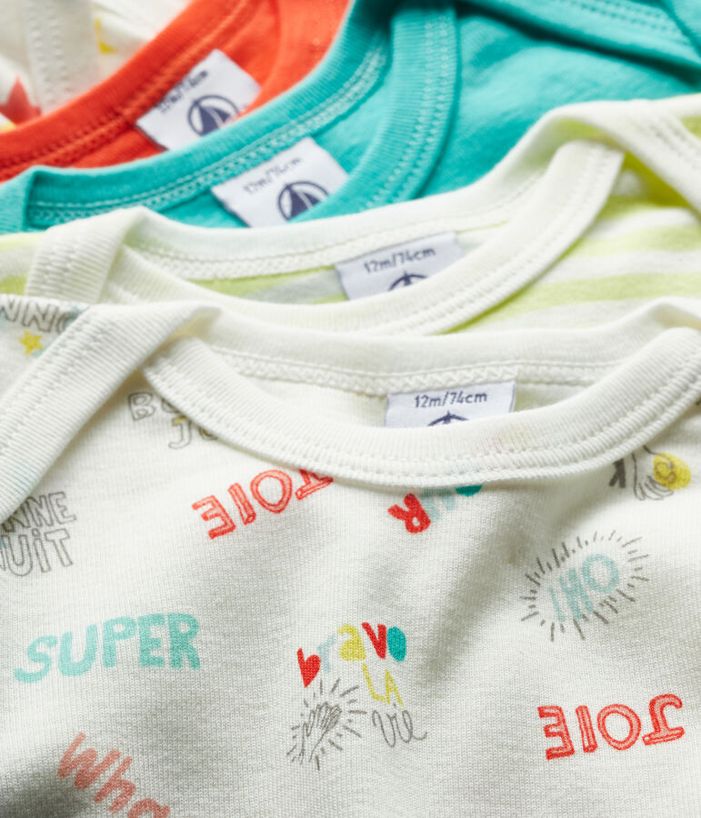 Lot de 5 bodies manches courtes b&eacute;b&eacute; gar&ccedil;on variante 1