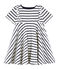 Robe enfant fille beige COQUILLE/bleu ABYSSE