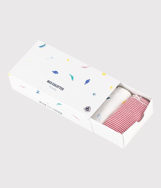 Set van 5 katoenen meisjesslips variante 1