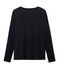 T-shirt met lange mouwen van katoen sea island vrouwen blauw MARINE
