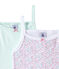 Set van 2 meisjeshemdjes met schouderbandjes wit LOT