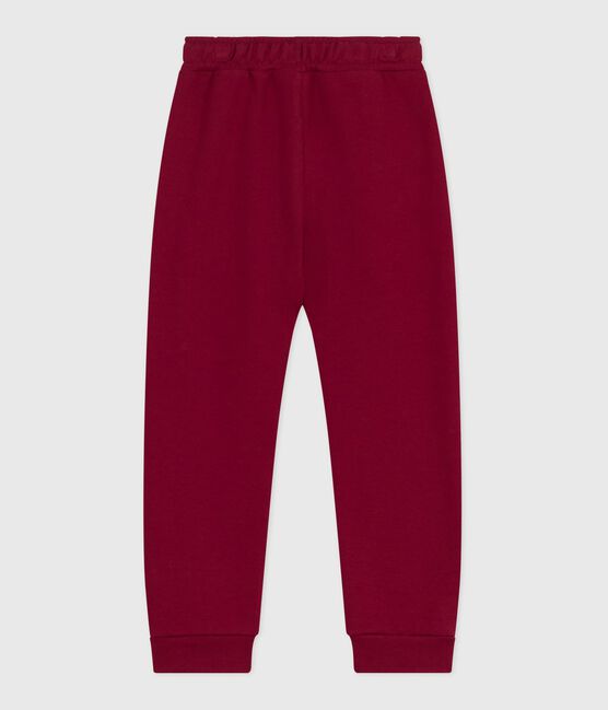 Effen katoenen joggingbroek voor kinderen AMARANTE