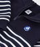 Katoenen sweatshirt met strepen en schipperskraag voor kinderen blauw/wit