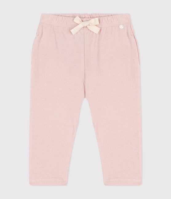Effen broek in tubic voor baby's roze SALINE
