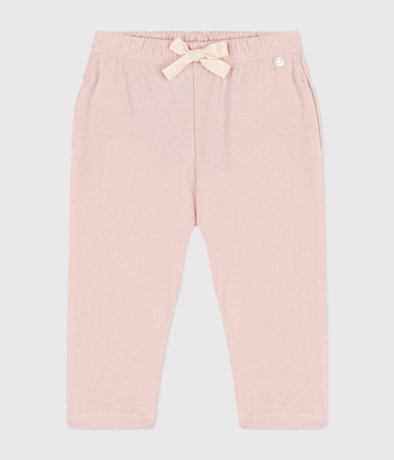 Effen broek in tubic voor baby's roze