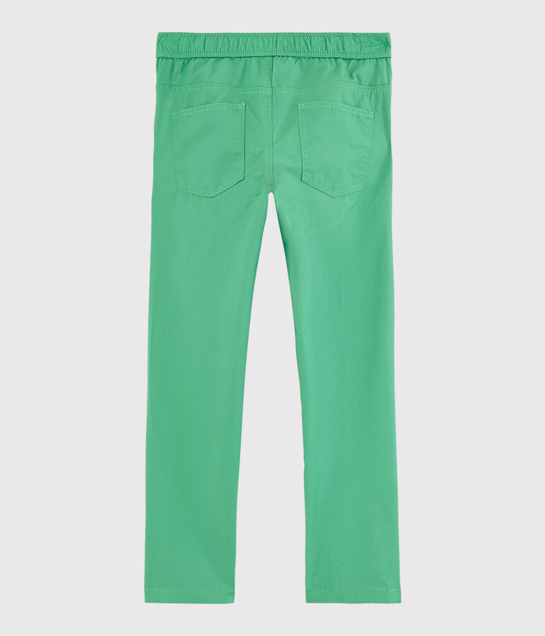 Pantalon en serge enfant gar&ccedil;on vert