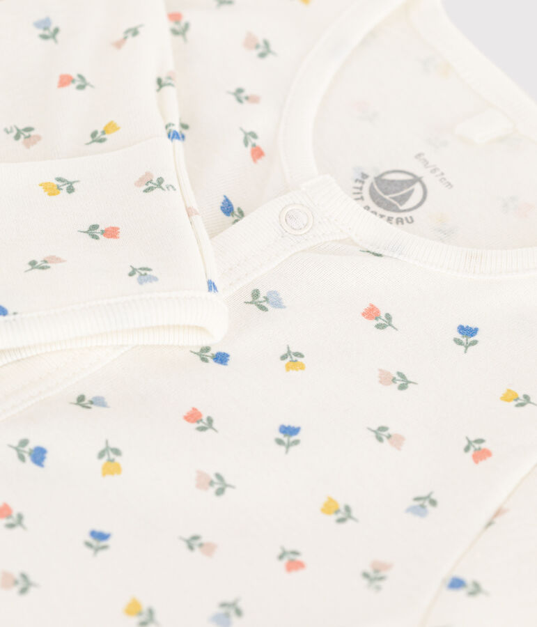 Combisac imprim&eacute; en coton blanc/multicouleur