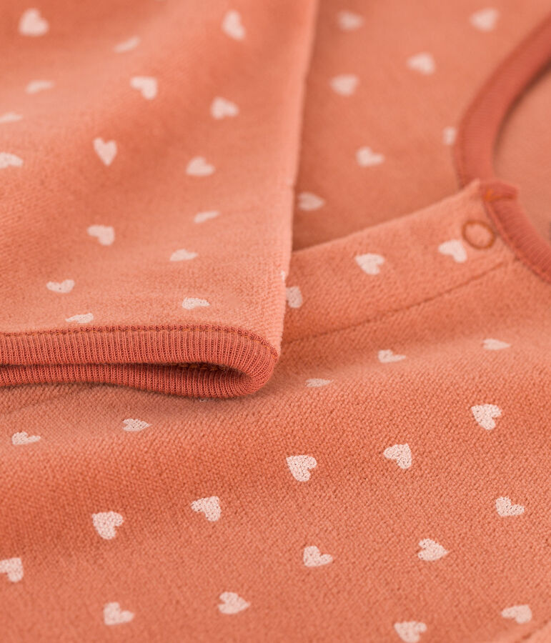 Fluwelen pyjama met print voor baby's BRANDY/ AVALANCHE