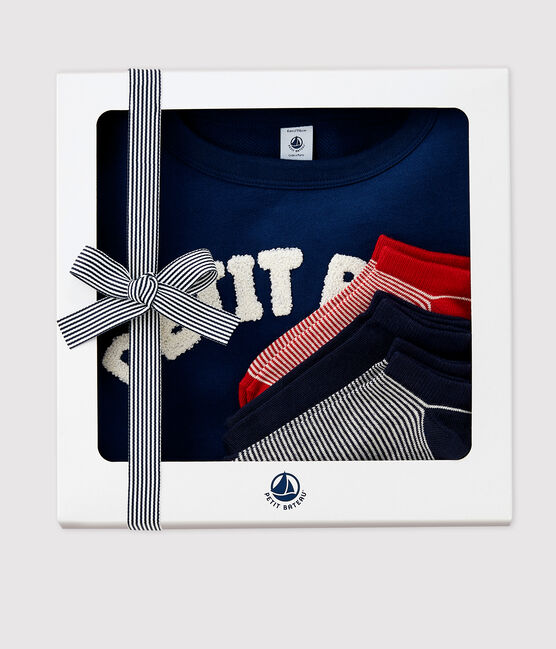 Geschenkdoos met sweater en sokken voor jongens variante 1