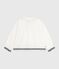 Blouse enfant en popeline de coton manches longues unie blanc ECUME