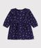 Katoenen babyjurkje met lange mouw en bloemenprint blauw/multicouleur