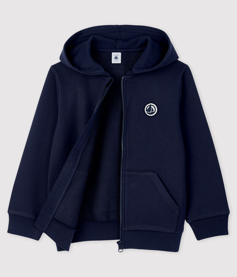 Sweatshirt &agrave; capuche enfant fille / gar&ccedil;on bleu SMOKING