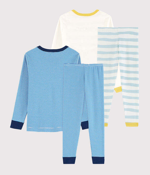 Lot de 2 pyjamas petite gar&ccedil;on en c&ocirc;te multicouleur