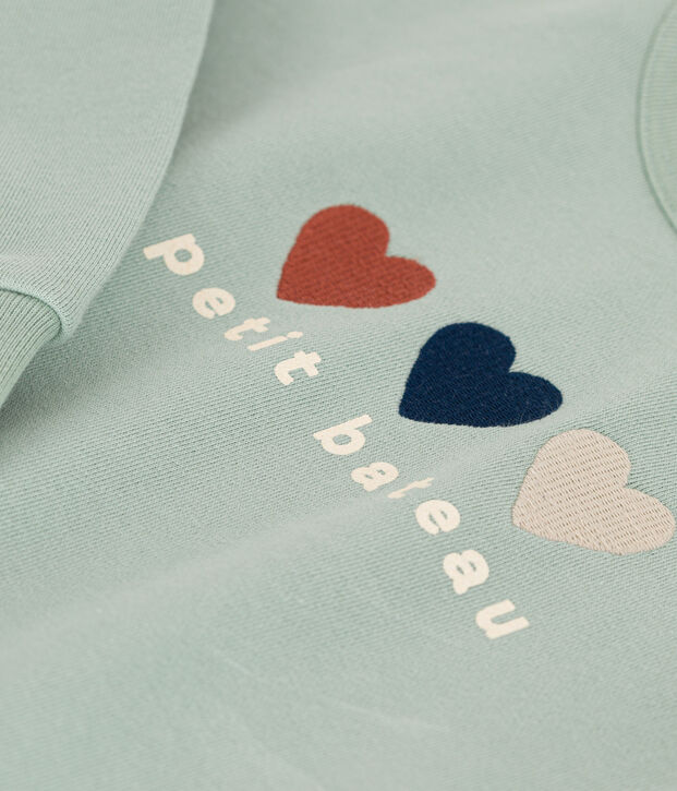 Sweater in fleece voor meisjes groen