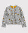 Cardigan en tubique enfant fille gris SUBWAY/blanc MULTICO