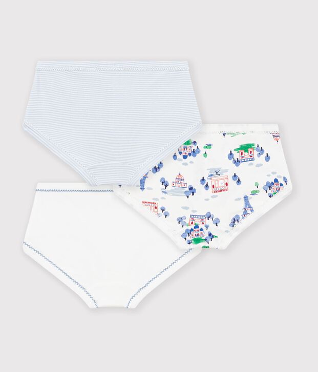 Set van katoenen slips met hoge taille en print van Parijs voor kinderen multicouleur
