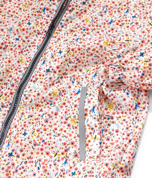 Coupe-vent enfant fille blanc/multicouleur