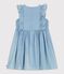 Robe sans manches enfant en coton bleu BLEU CLAIR
