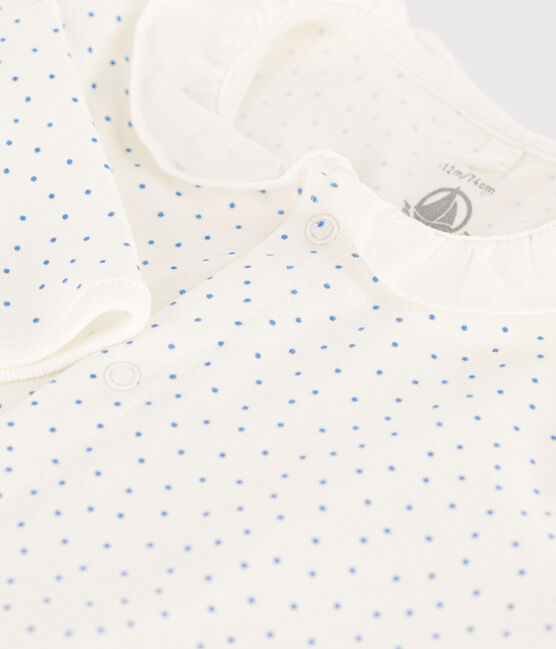 Dors-bien pois en coton blanc MARSHMALLOW/ EDNA