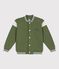 Veste teddy enfant en coton vert OLIVINE/ MILK