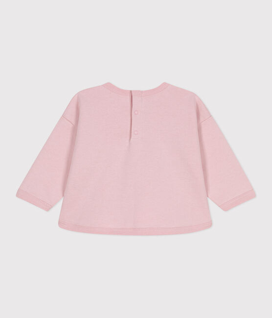 Katoenen babysweatshirt met vintage Petit Bateau-motief roze JOLI