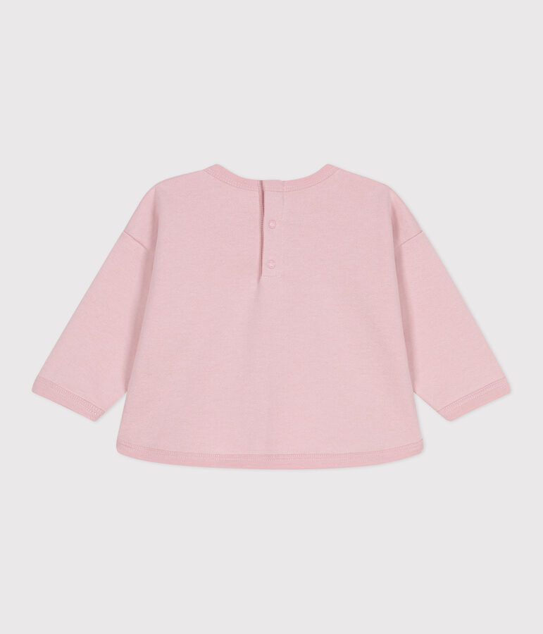Katoenen babysweatshirt met vintage Petit Bateau-motief roze