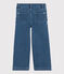 Flare meisjesbroek van biologische spijkerstof blauw DENIM BLEU DELAVE