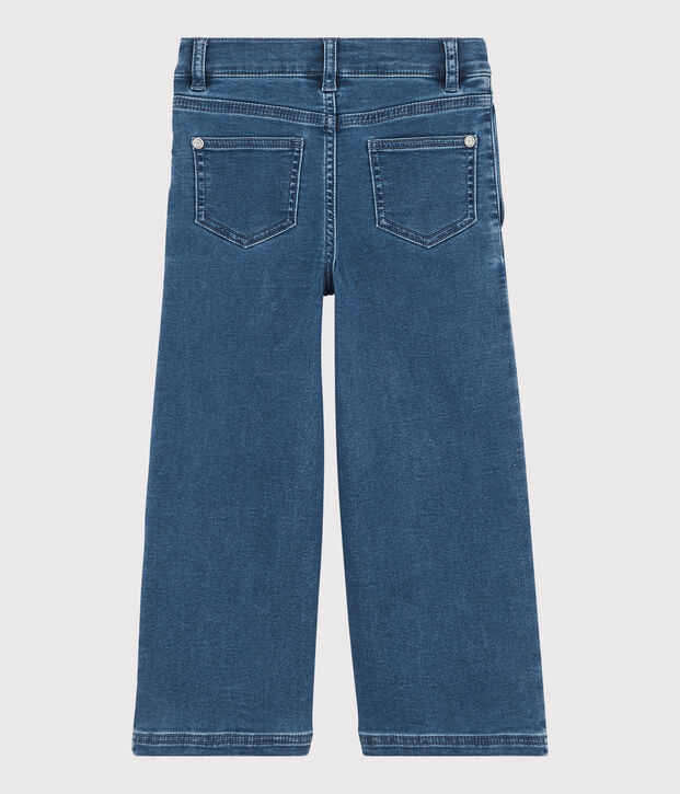 Pantalon flare en denim bio enfant fille bleu