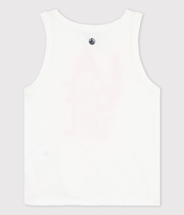 Tanktop voor meisje in katoen wit