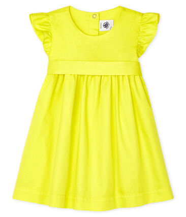 Satijnen Jurk Met Korte Mouwen Baby Meisje Petit Bateau
