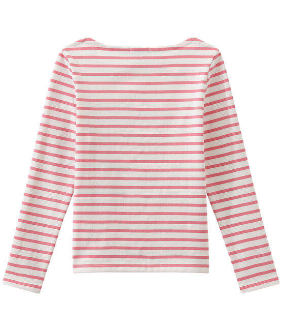 Marinière iconique pour femme blanc MARSHMALLOW/rose PETAL